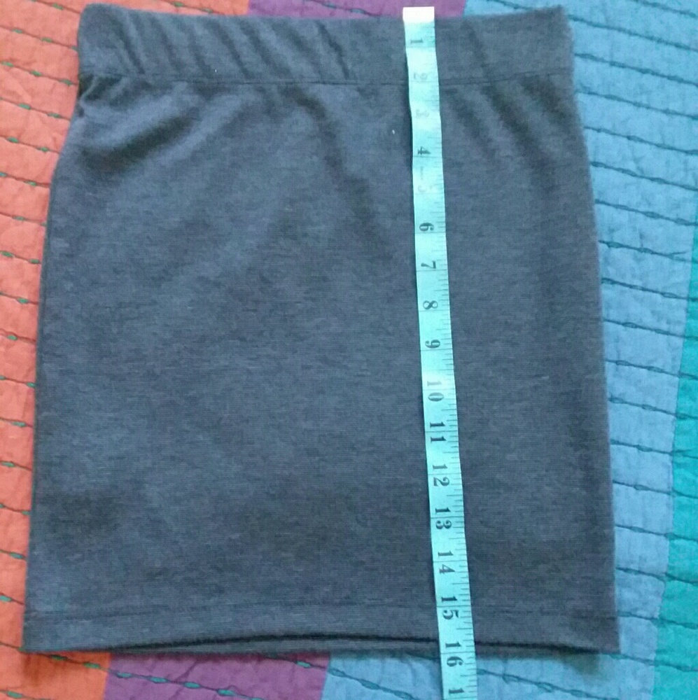 Grey/Navy Pencil Skirt